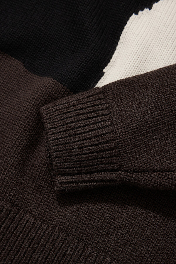 MULTICOLOR DESIGN FILLED WOOL JERSEY 6