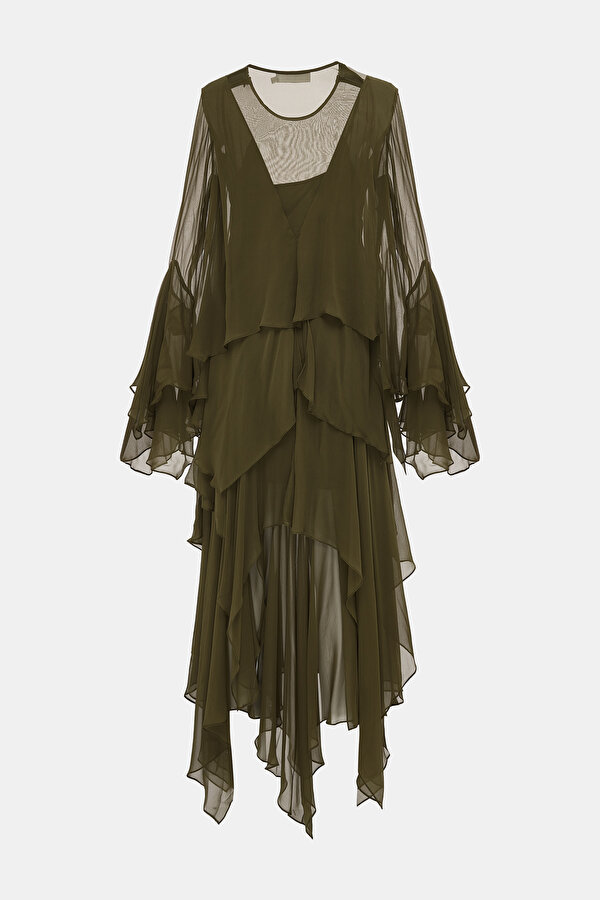 DARK GREEN MAXI DRESS 2