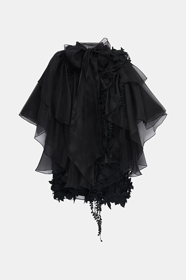 BLACK TULLE, NET, GAUZE DRESS 2