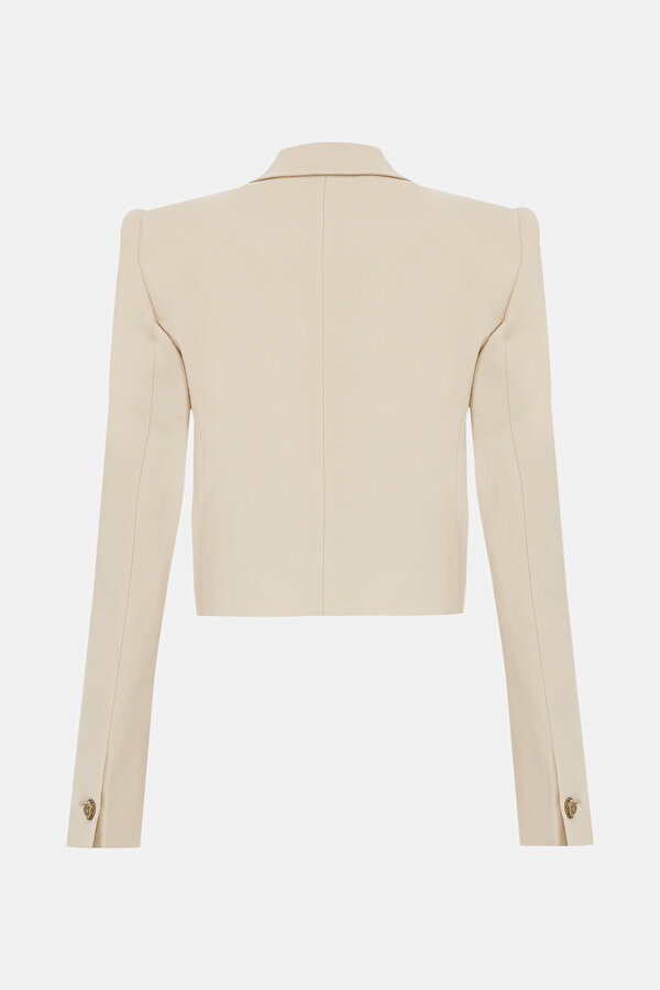 ECRU BUTTONED WOOL JACKET 2
