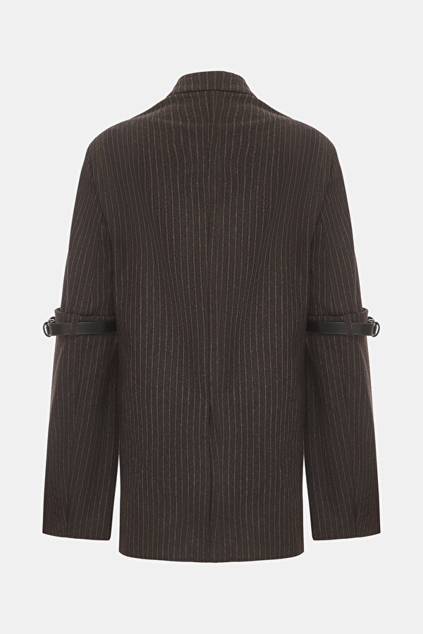 BROWN BUTTONED WOOL JACKET 2