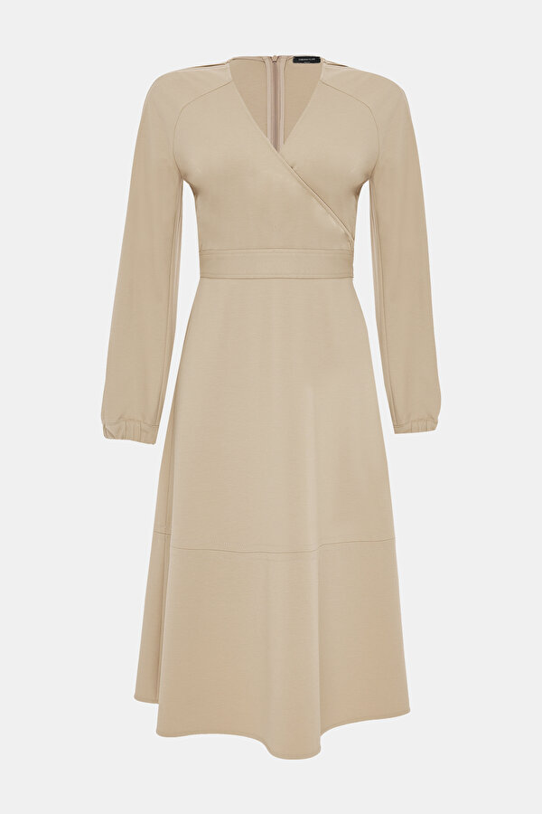 CAMEL LONG SLEEVE DRESS 7