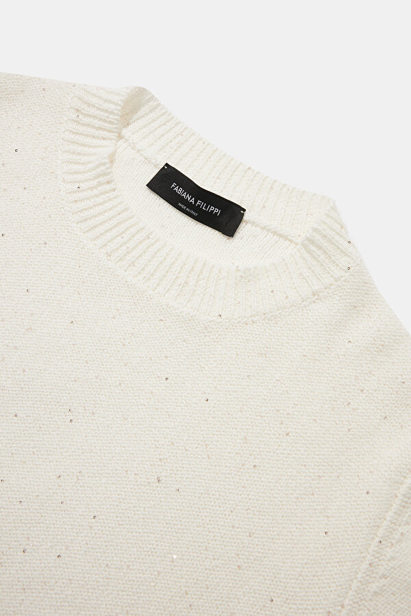 WHITE BASIC / ROUND NECKLINE TRICOT 6