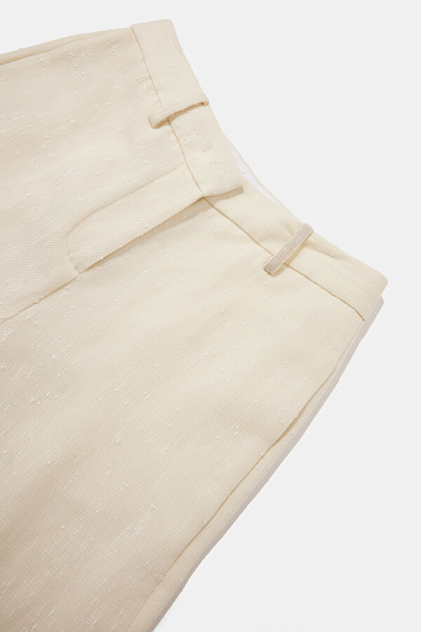 ECRU WIDE LEG TROUSERS 7