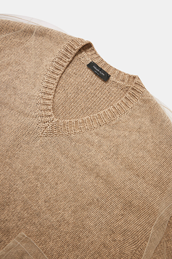 CAMEL V NECK TRICOT 11