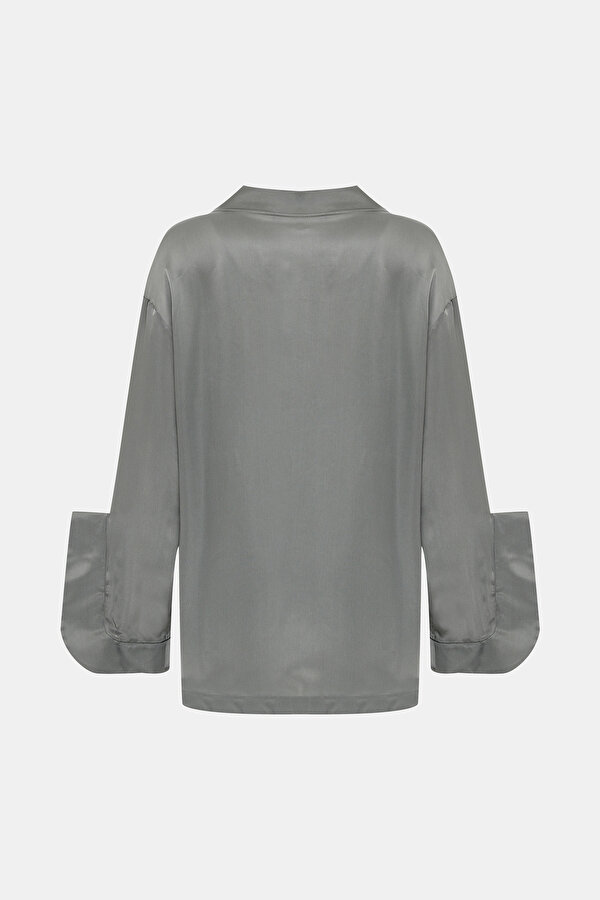 LIGHT GREY LONG SLEEVE BLOUSE 2