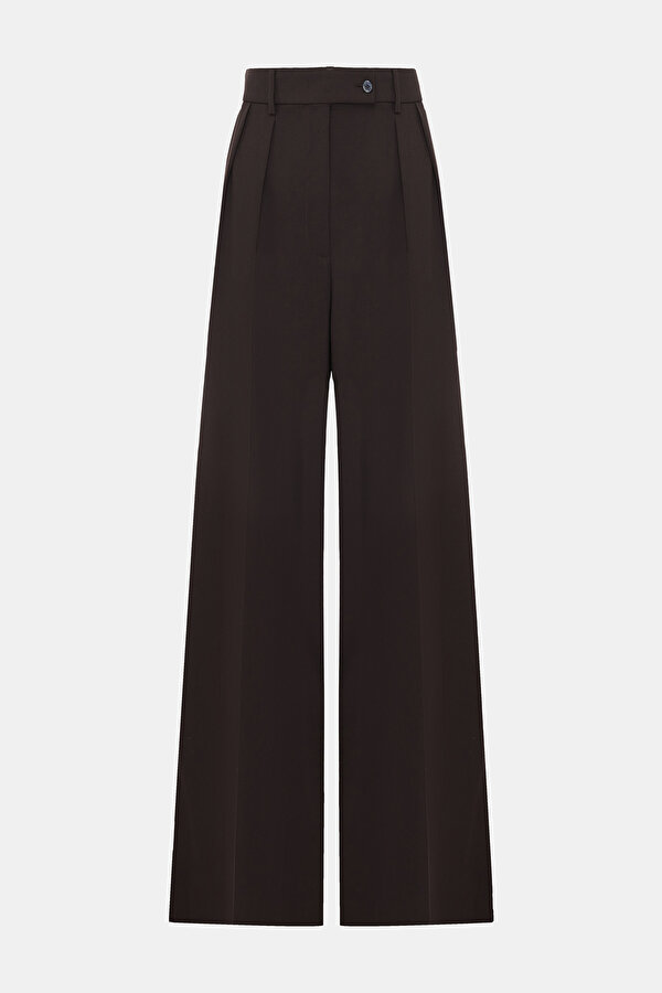 DARK BROWN STRAIGHT CUT TROUSERS