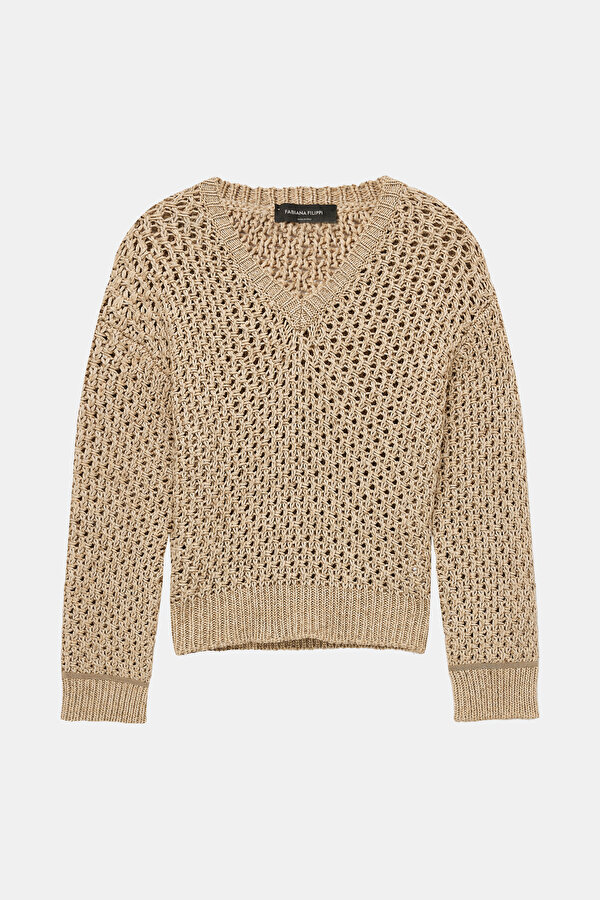 CAMEL V NECK TRICOT 7