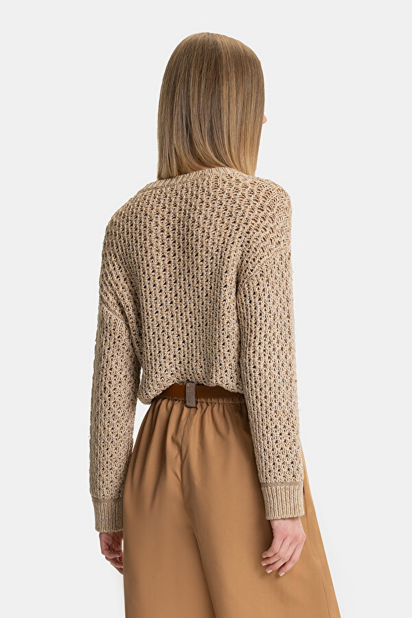CAMEL V NECK TRICOT 2