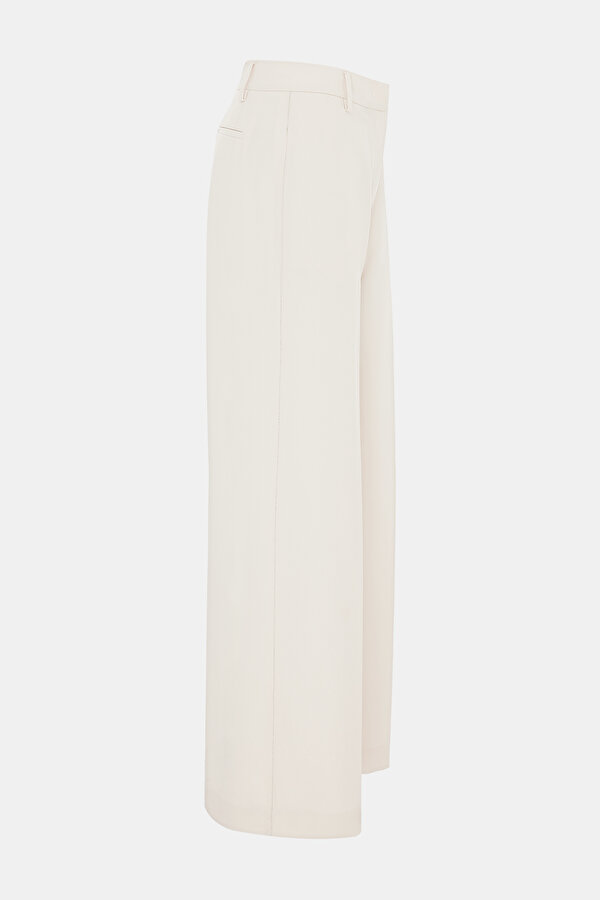 ECRU WIDE LEG TROUSERS 6