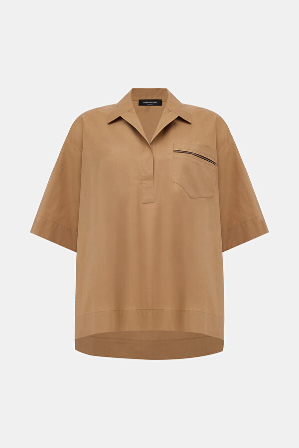 TAN SHORT SLEEVE SHIRT 7