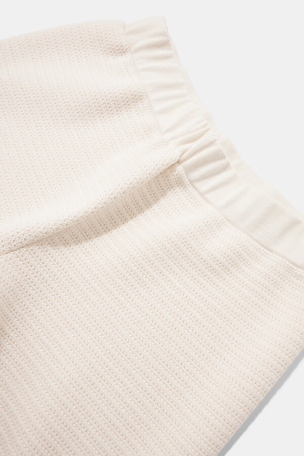ECRU WIDE LEG TROUSERS 6