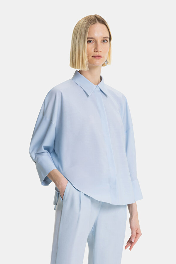 BLUE LONG SLEEVE SHIRT