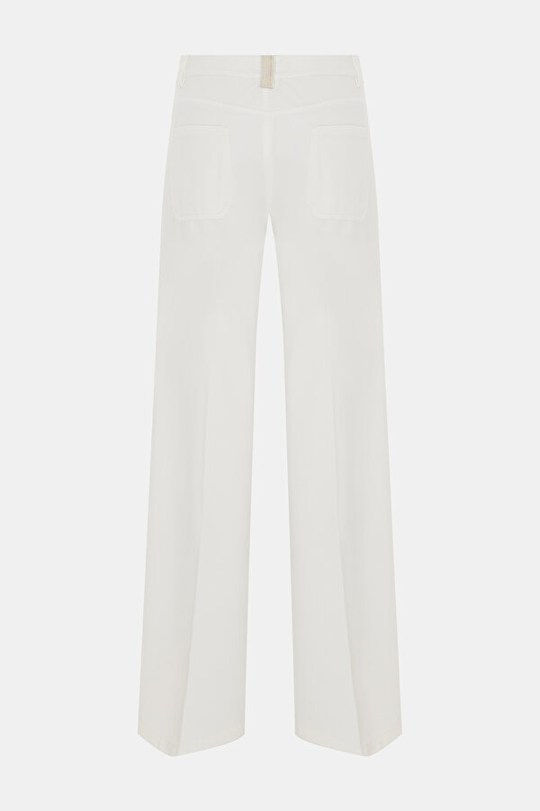 ECRU WIDE LEG TROUSERS 6
