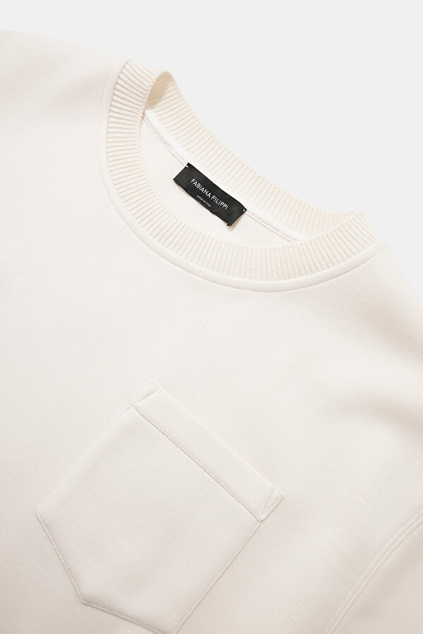 POWDER BASIC / ROUND NECKLINE SHORT SLEEVE BLOUSE 7