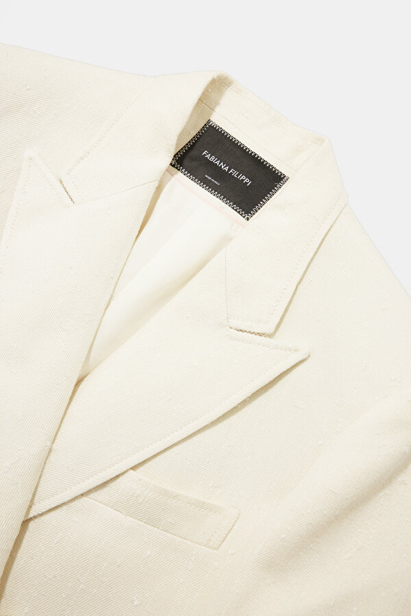 ECRU SURPLICE NECKLINE (CROSS-OVER NECKLINE) JACKET 11