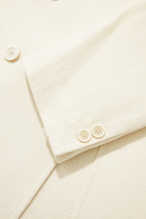 ECRU SURPLICE NECKLINE (CROSS-OVER NECKLINE) JACKET 12