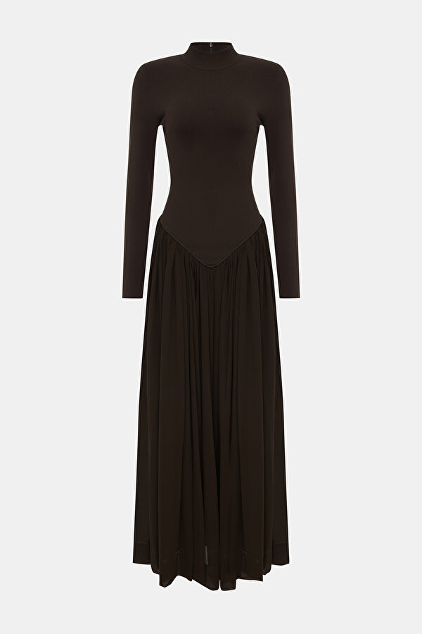 BROWN MAXİ DRESS