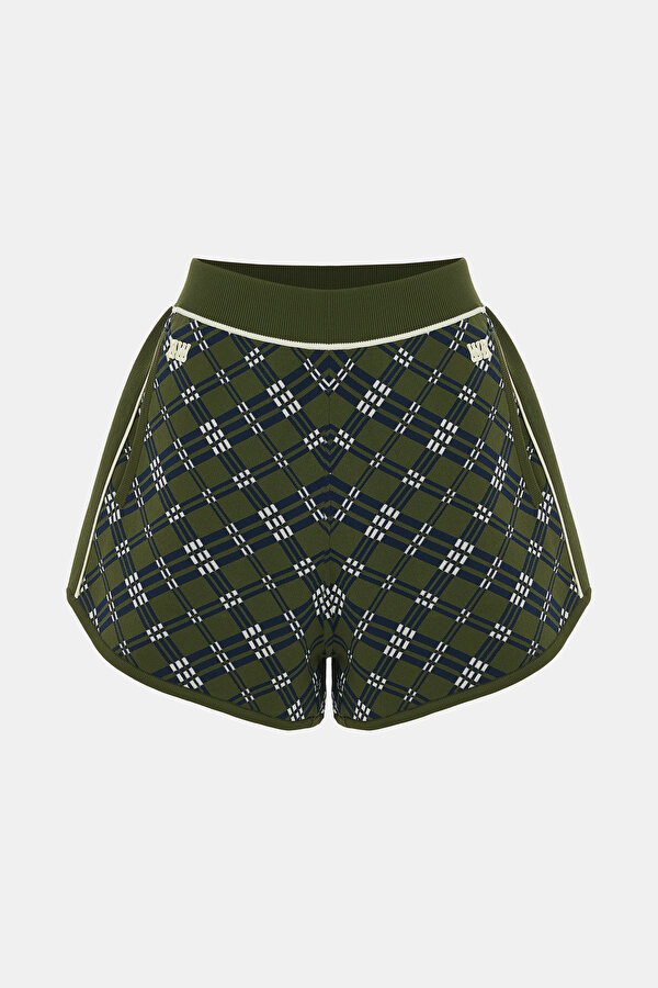 NAVY BLUE DESIGN FILLED SHORTS
