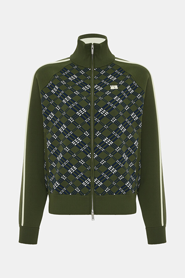 NAVY BLUE DESİGN FİLLED CARDİGAN
