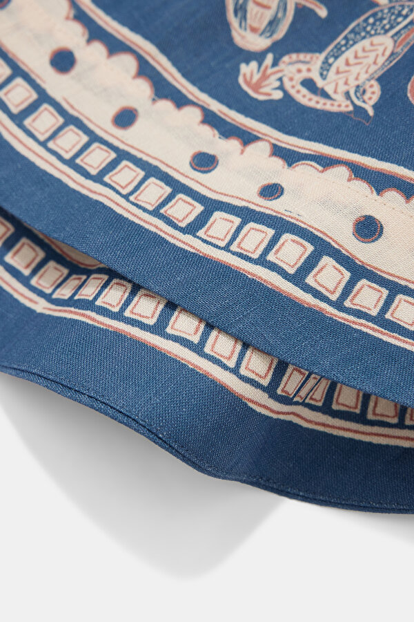 MULTICOLOR DESIGN FILLED LINEN SHORTS 6