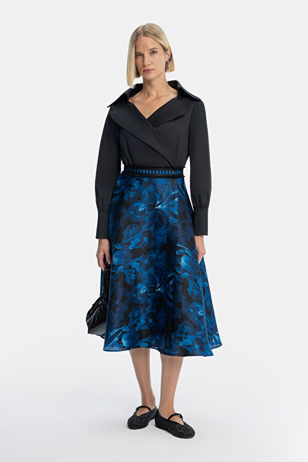 NAVY BLUE LONG SLEEVE DRESS