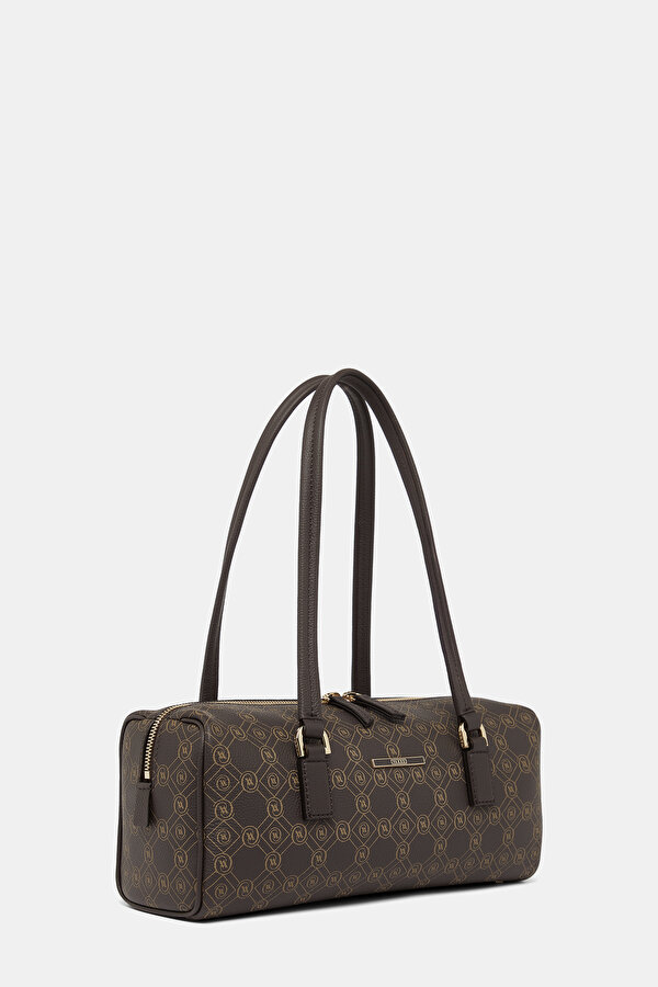 BEIGE MONOGRAM LEATHER BAG 2