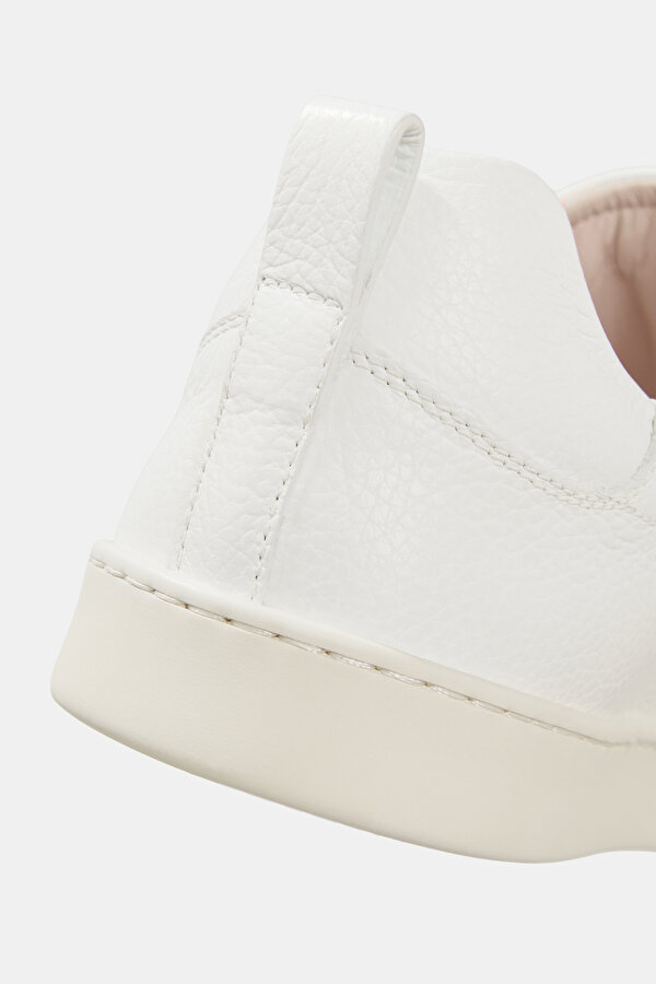 WHITE LEATHER SNEAKER KADIN 7