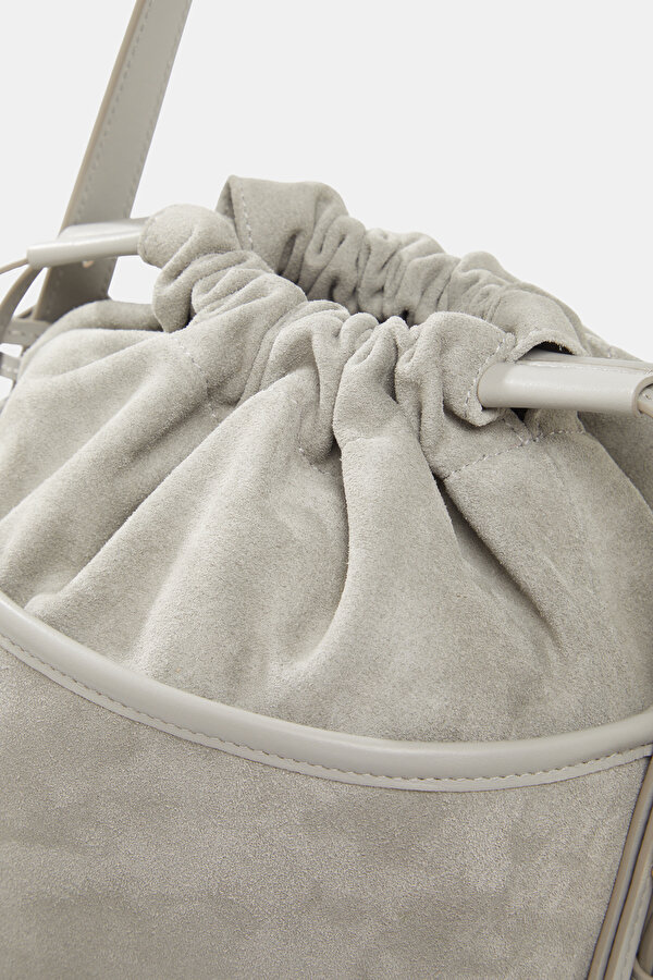 LIGHT GREY SUEDE BAG 6