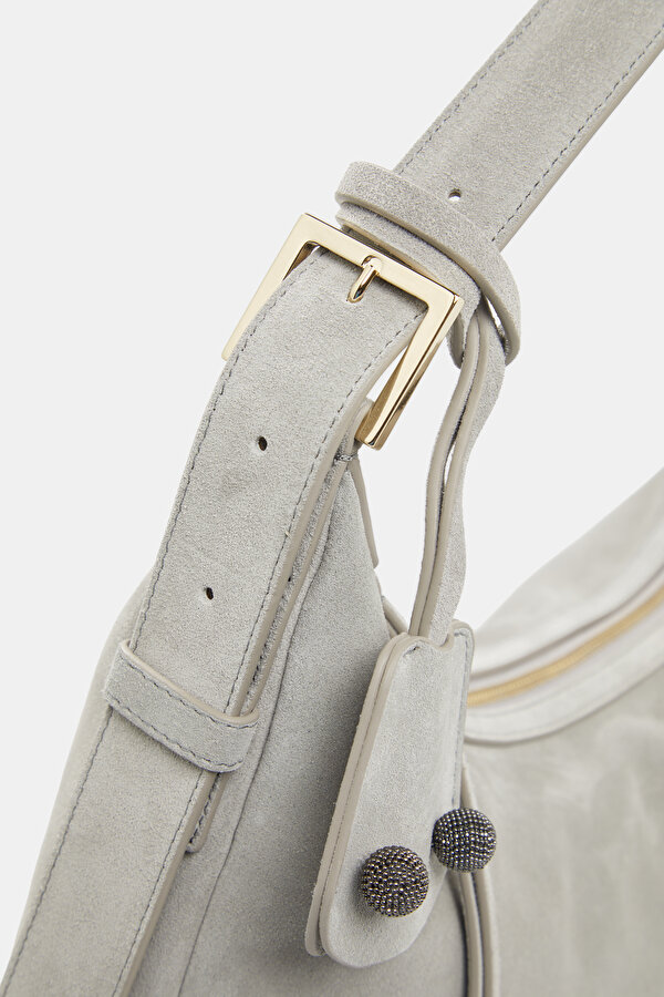 LIGHT GREY SUEDE BAG 6