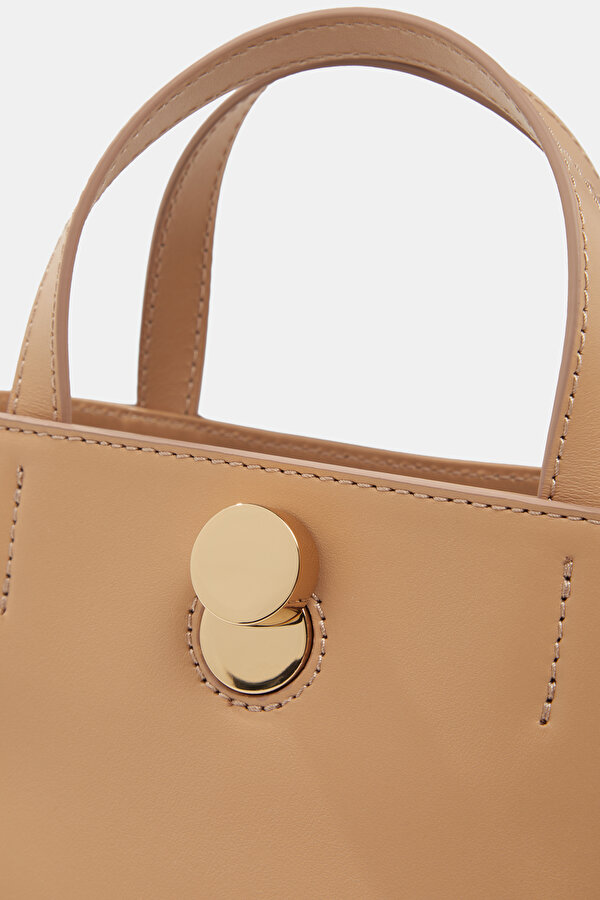 BEIGE LEATHER BAG 6
