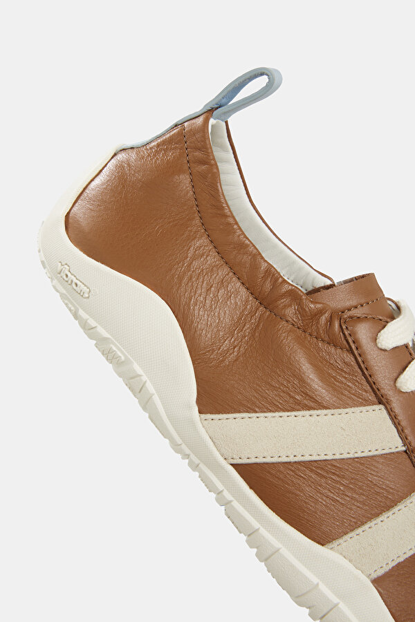 TAN LEATHER SNEAKER KADIN 6