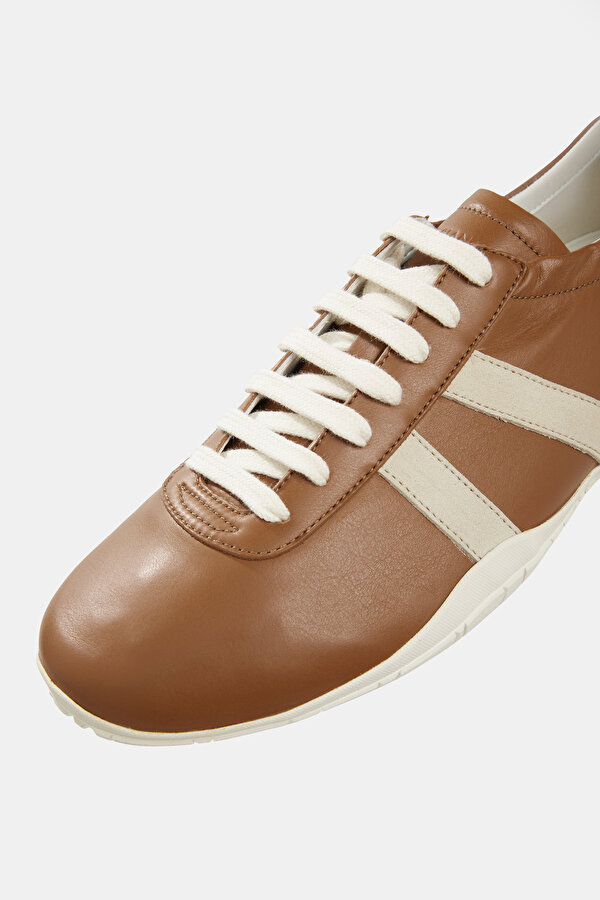 TAN LEATHER SNEAKER KADIN 7