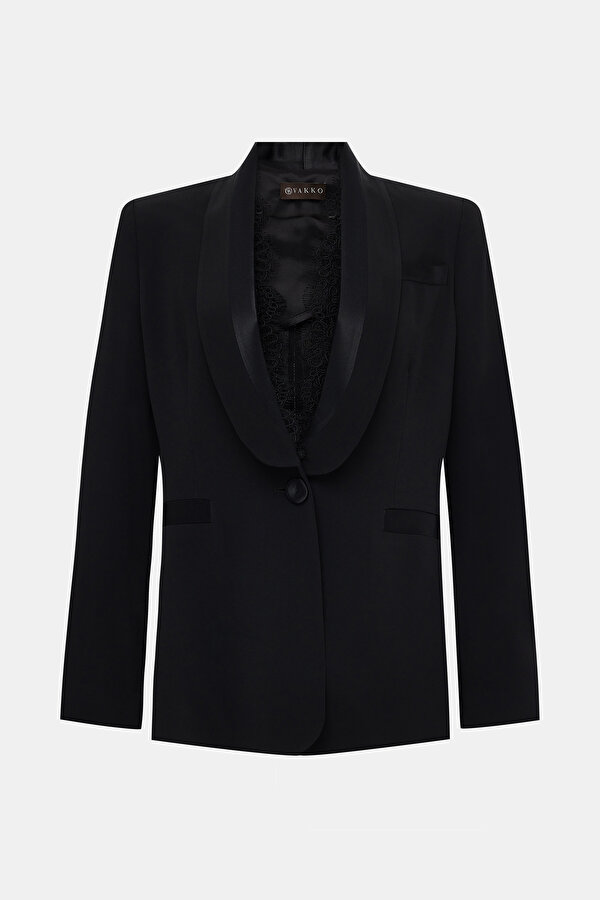 BLACK SHAWL COLLAR JACKET 7