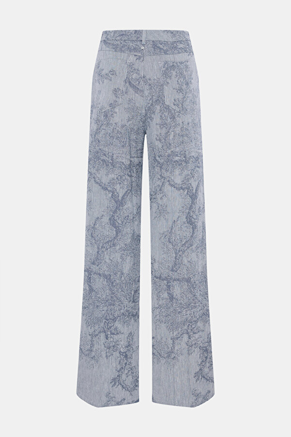 DARK BLUE WIDE LEG TROUSERS 7