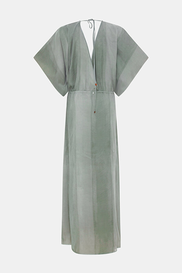 KHAKI OFF THE SHOULDER DRESS 6