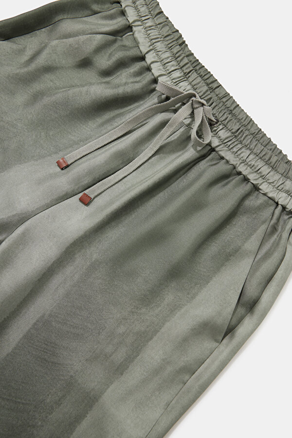KHAKI WIDE LEG TROUSERS 7