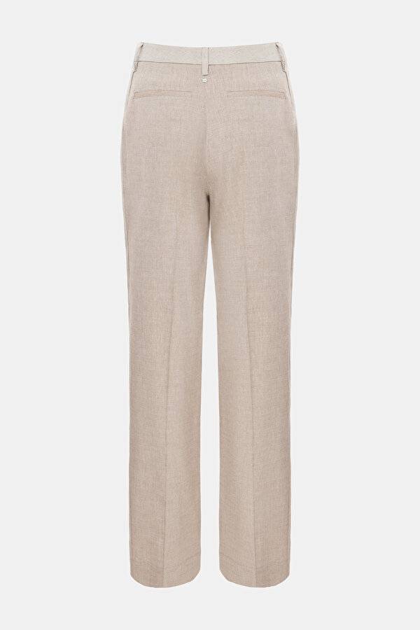BEIGE WIDE LEG TROUSERS 6