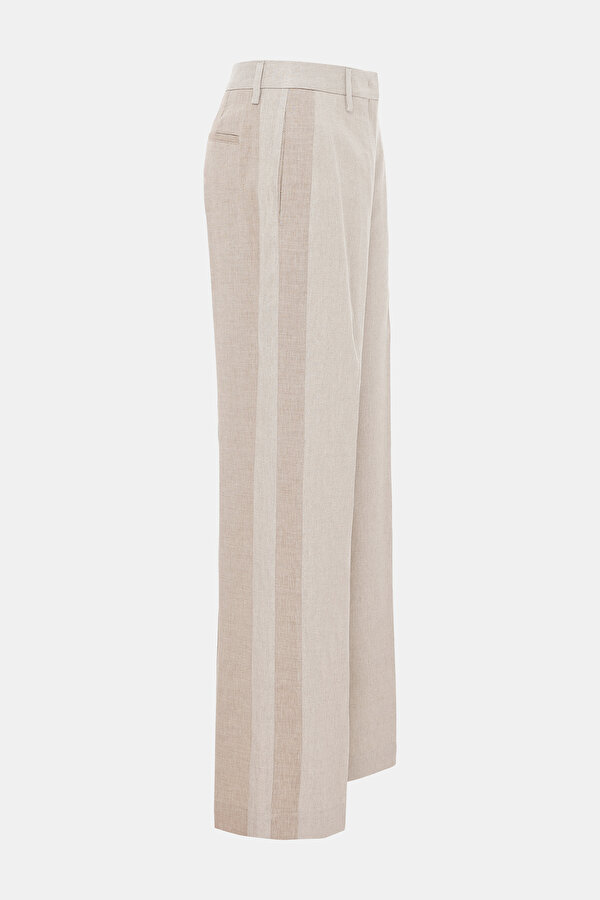 BEIGE WIDE LEG TROUSERS 7
