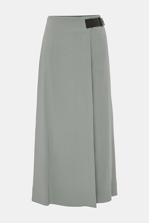 KHAKI MIDI SKIRT 6