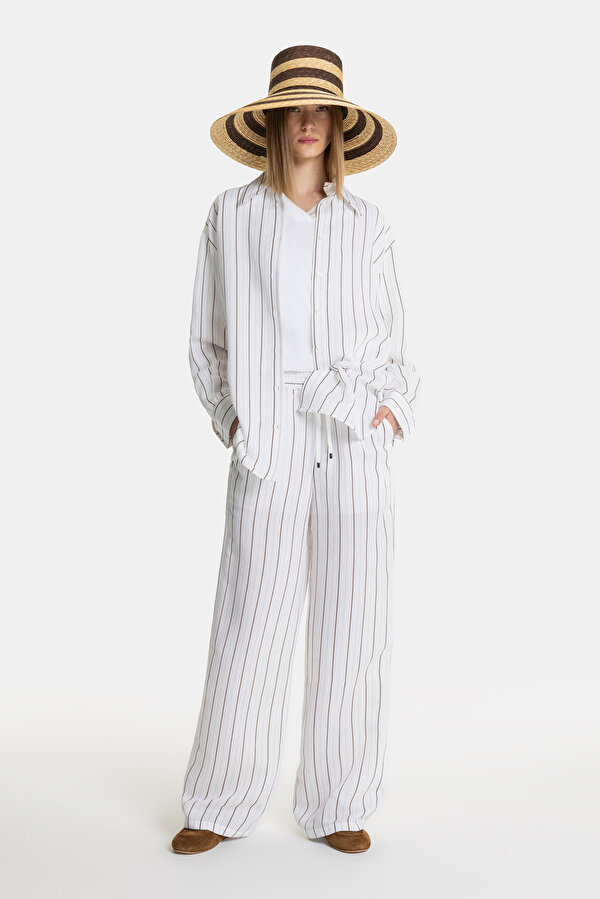 BLACK WIDE LEG TROUSERS