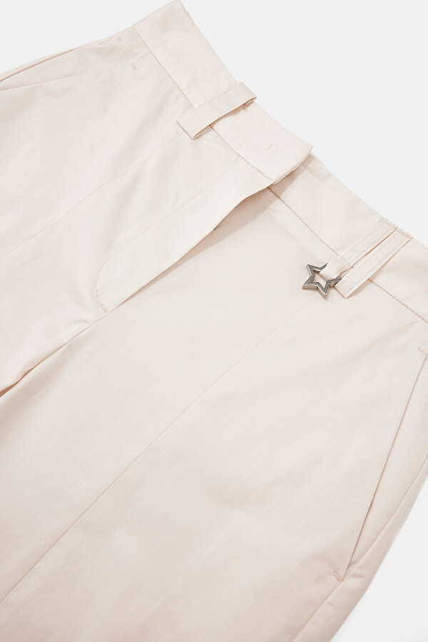 BEIGE WIDE LEG TROUSERS 6