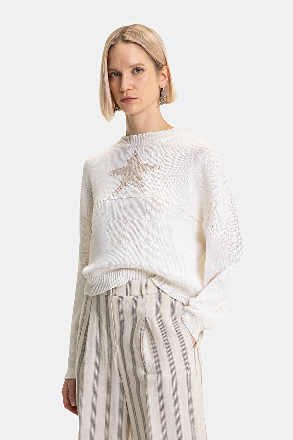ECRU BASIC / ROUND NECKLINE TRICOT