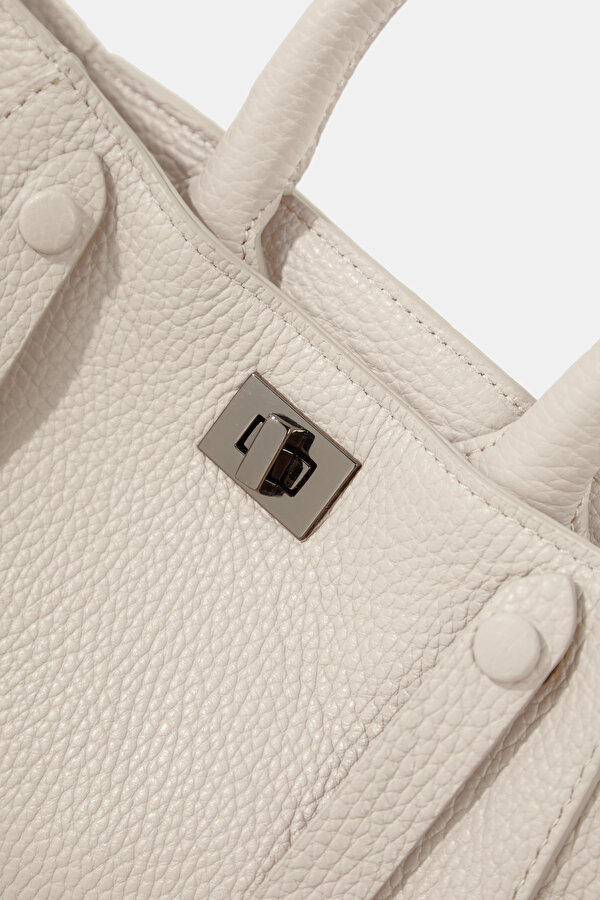 BEIGE LEATHER BAG 6