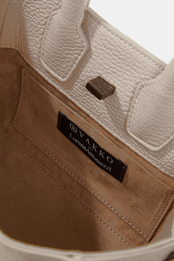 BEIGE LEATHER BAG 7