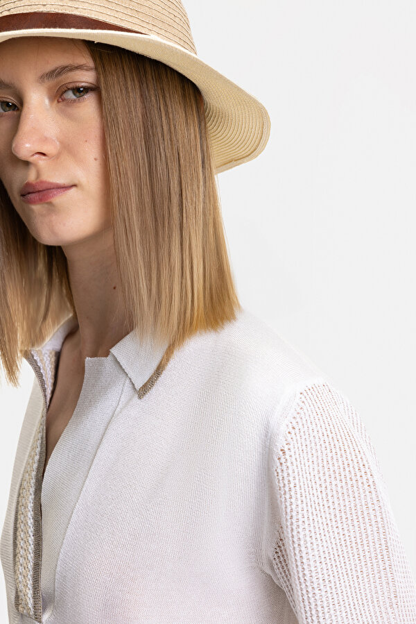 WHITE POLO NECK TRICOT 7