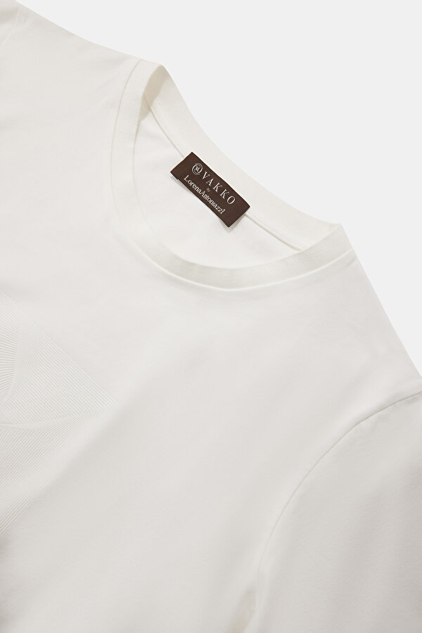 WHITE BASIC / ROUND NECKLINE SHORT SLEEVE TSHIRT 7