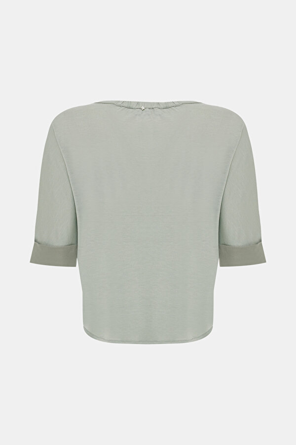 KHAKI V NECK SHORT SLEEVE TSHIRT 7