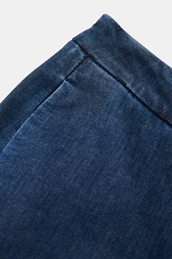 LACİVERT BOL PAÇA DENIM PANTOLON 7