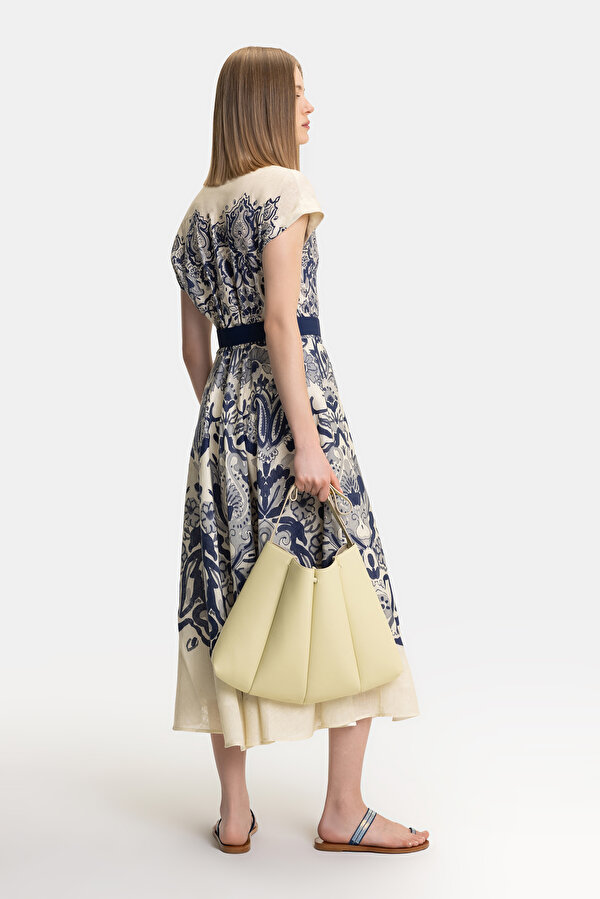BEIGE SHORT SLEEVE DRESS 2